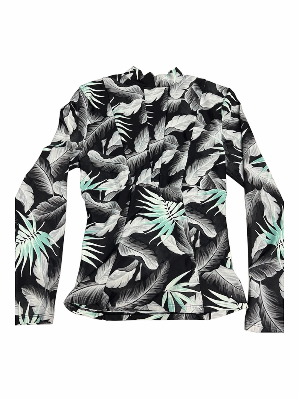 NEW Mikoh “Lowers” Long Sleeve rash guard swim shirt in Black Floral -Size XS